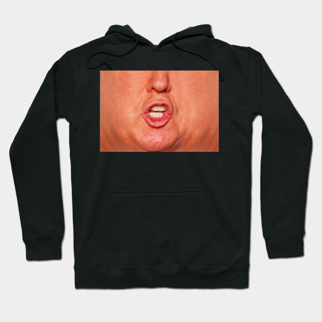 Trump Mouth Mask Nose Face Hoodie by vo_maria